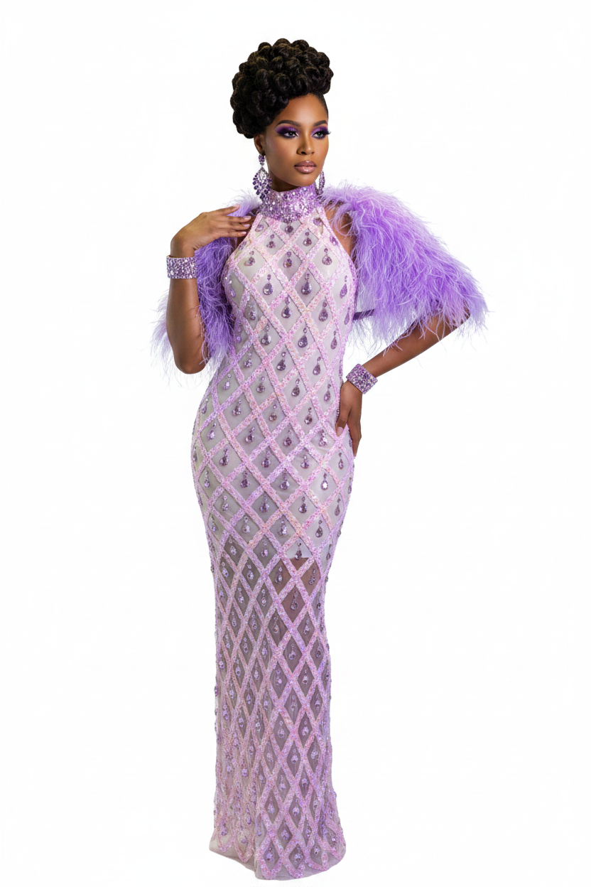 Tropic Luxe Queen Rhinestone Dress